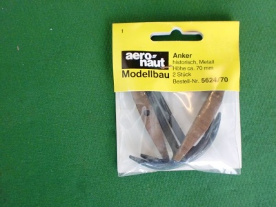 Anker hist.70mm historisch, metall, 2 St&uuml;ck, 67 mm hoch, 51 mm breit