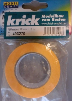 Abklebeband, Breite 18 mm Länge 18 m, 1 Rolle