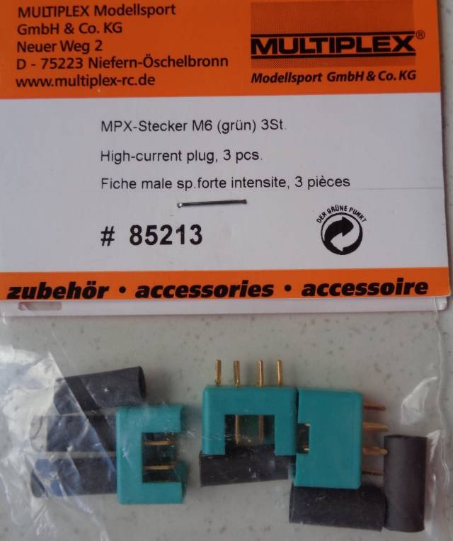 MPX-Stecker M6 3St.,nicht mehr lieferbar - siehe M1-01219 -