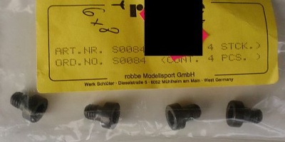 Innensechskantschrauben  M6 X 8  4Stk