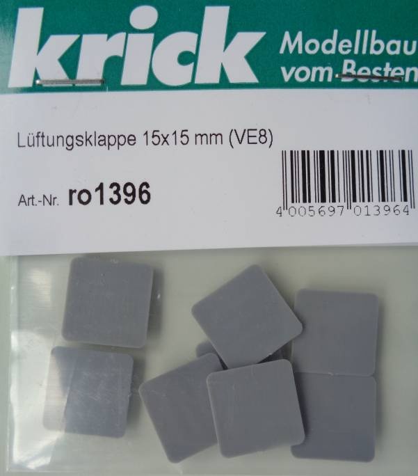 Lüftungsklappe 15x15 mm (VE8)
