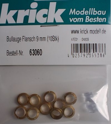 Bullaugen mit Flansch 10mm(10Stück)