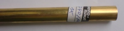 Messingrohr 14,0/12,1 mm, Länge 1 m, 1 Stück