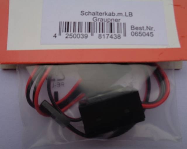 Schalterkabel mit Ladebuchse für Graupner