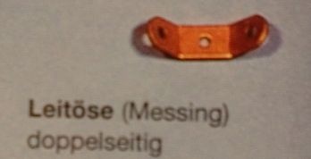 Leitösen messing  beidseitig, 18 x 5 mm, 10 Stück