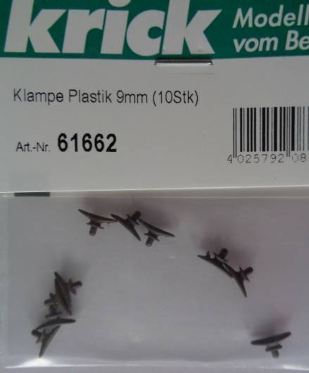 Klampe Plastik 9 mm (10Stk)