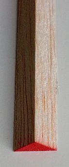 Balsa-Dreikantleisten,  1 Stück, 8 x 8 mm