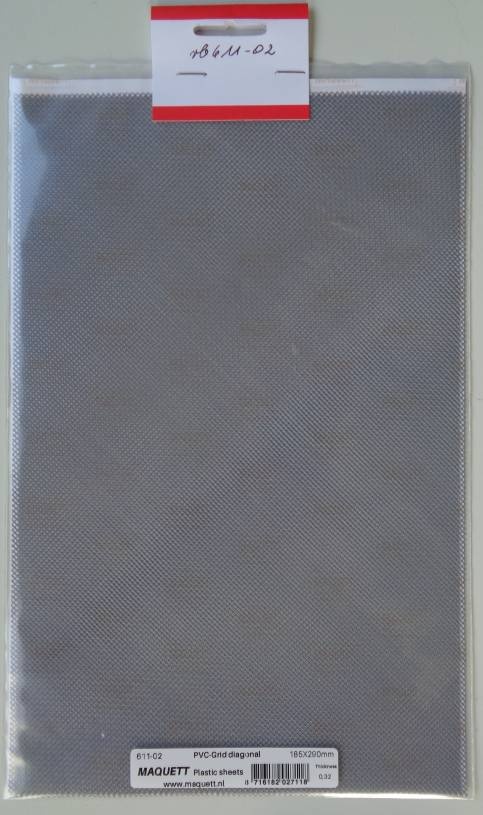 Kunststoffplatte PVC Rauten Struktur 0,32x185x290 mm 2 Stück