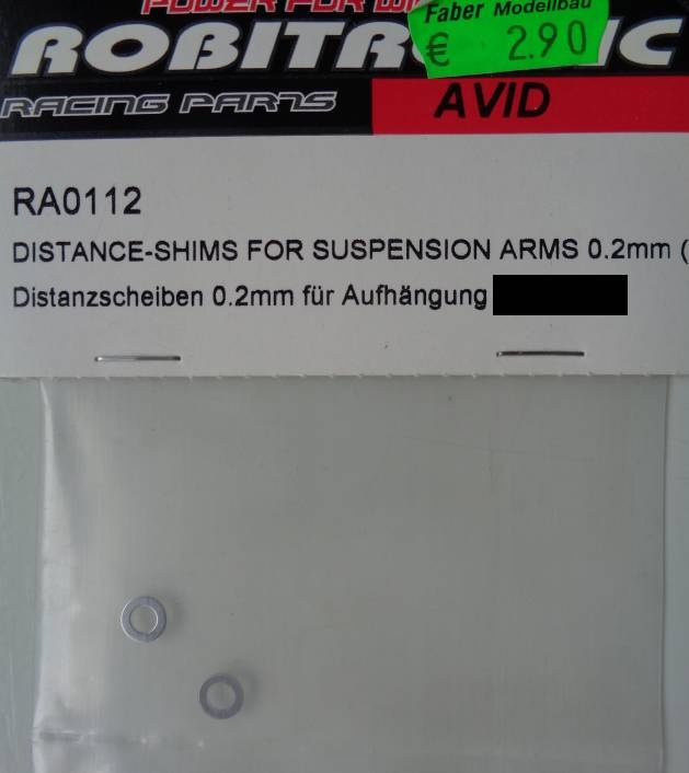 Distanzscheiben 0,2 mm für Aufhängung,  2 Stück