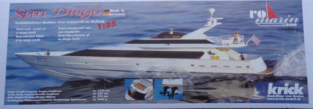 San Diego Mega Yacht  Baukasten, Länge 127 cm