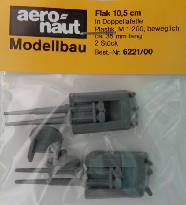 Flak in Doppellafette 10,5 cm, 2 Stück