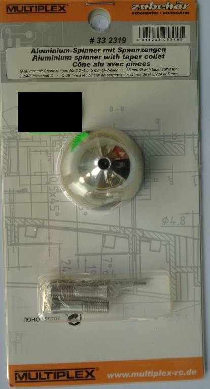 Alu-Spinner mit Spannzangen