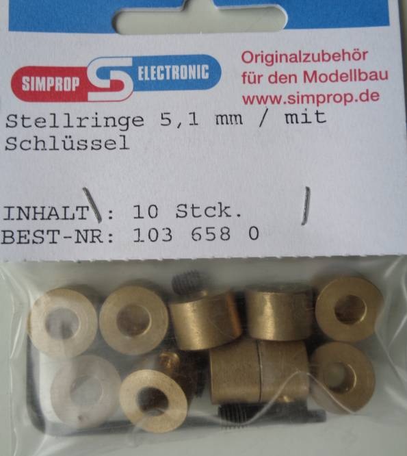 STELLRINGE 5,1 mm mit Schlüssel