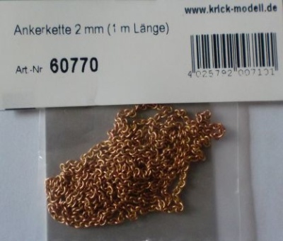 Ankerkette 2 mm (1 m Länge)