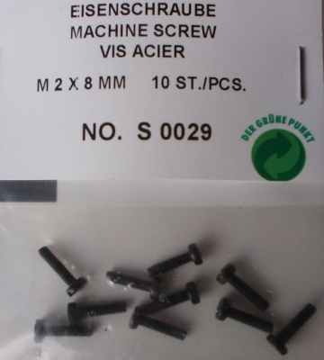 Eisenschraube M2X8   10Stk