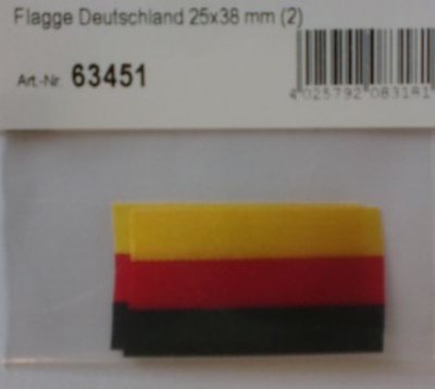 Flagge Deutschland 25x38 mm,  2 Stck.