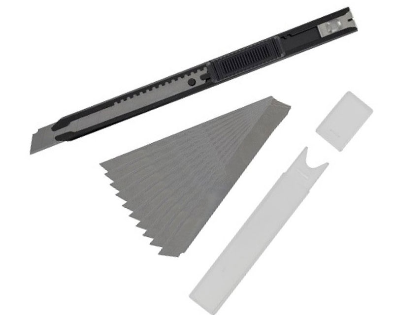 Messer schmal mit 10 Abbrechklingen
