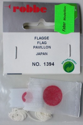 Flagge Japan   2Stk.,  ( 1 x42 x 27 mm, 1 x 35 x 15 mm)