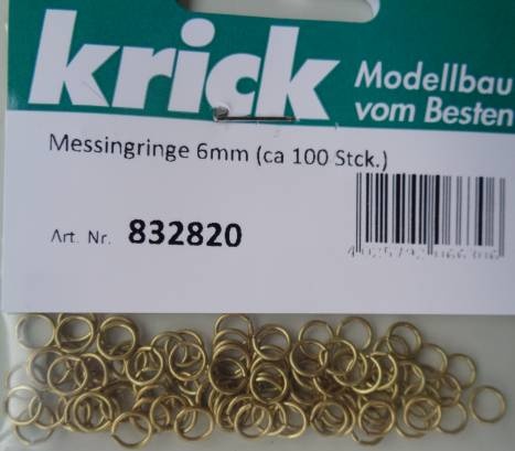 Messingringe 6mm (ca 100 Stck.)