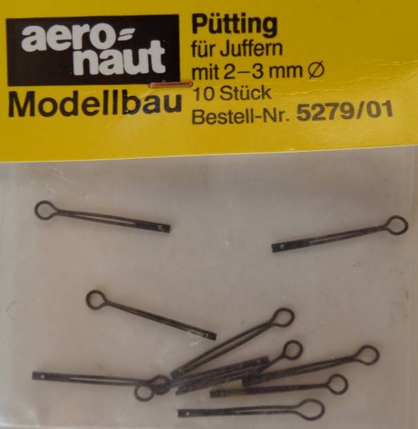 Pütting, Metall brüniert, für Juffern-Ø 2 - 3  mm, 10 Stück