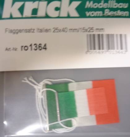 Flaggensatz Italien 25x40 mm/15x30 mm