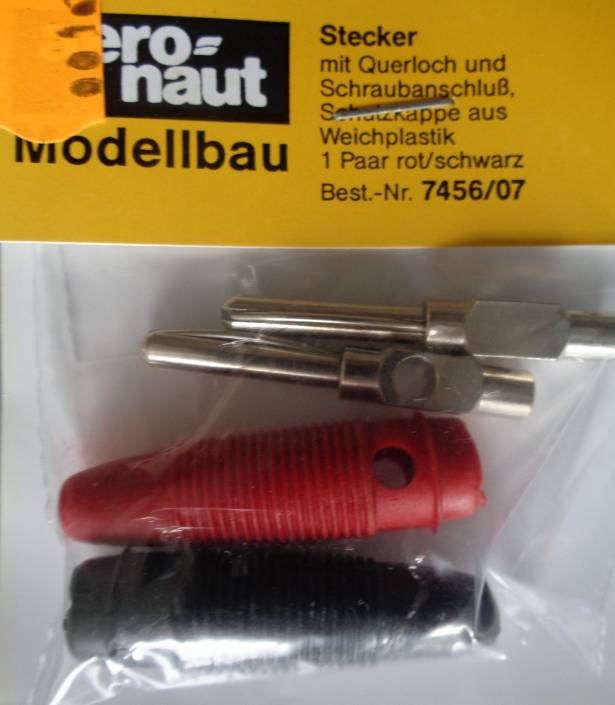 STECKER rot/schwarz, 1 Paar