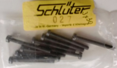 Eisenschrauben M 3 x 30, 10 Stück