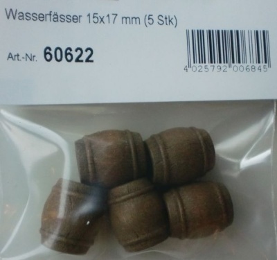 Wasserfässer 15x17 mm (5 Stk)