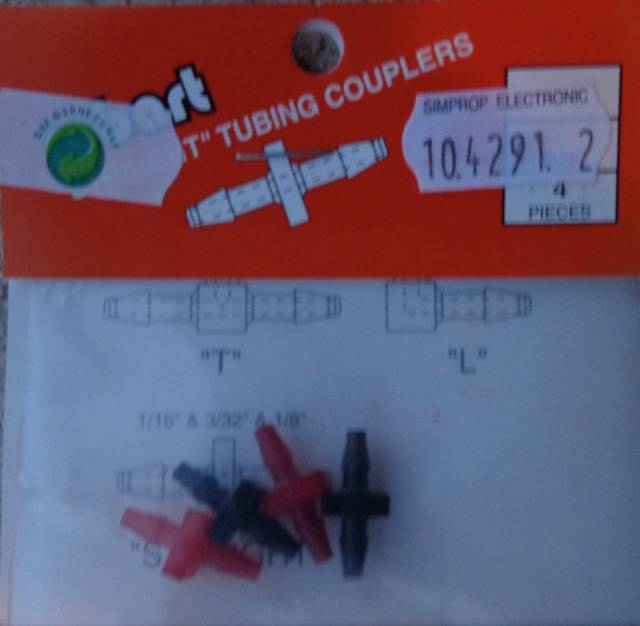 SCHLAUCHVERBINDER,  2,4 mm Ø, 4 Stück