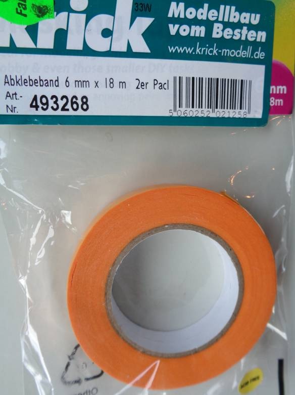Abklebeband, Breite 6 mm, Länge 18 m,  2 Rollen