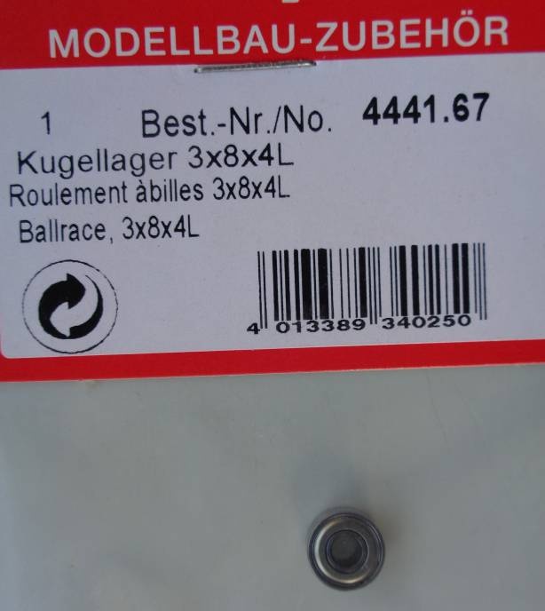 Kugellager 3x8x4L
