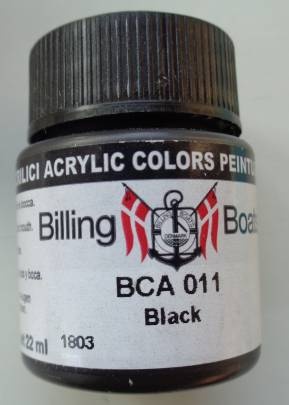 Schwarz 22 ml   Billing Boats Acryl Farbe