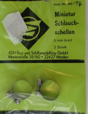 Miniatur-Schlauchschellen (3x vorrätig/1.6.22)