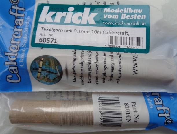 Takelgarn hell 0,1mm 10m Caldercraft