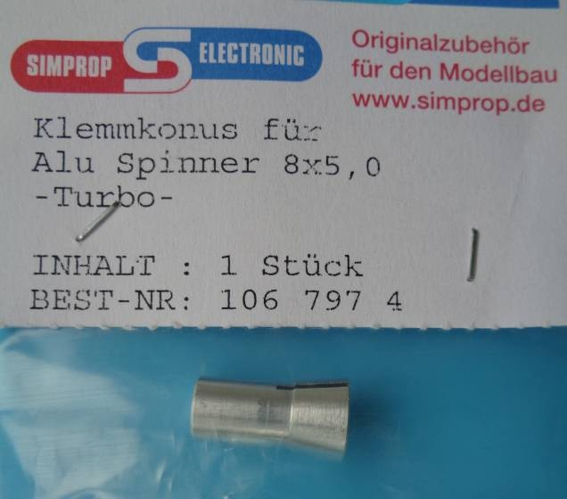 Klemmkonus f. Alu Spinner 8 x 5 mm