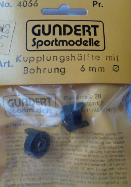 Kupplungshälfte mit 6 mm Bohrungs-Ø, 2 Stück