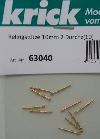 Relingstütze 10mm 2 Durchz(10 Stück)