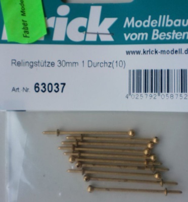 Relingstütze 30mm 1 Durchz(10 Stück)