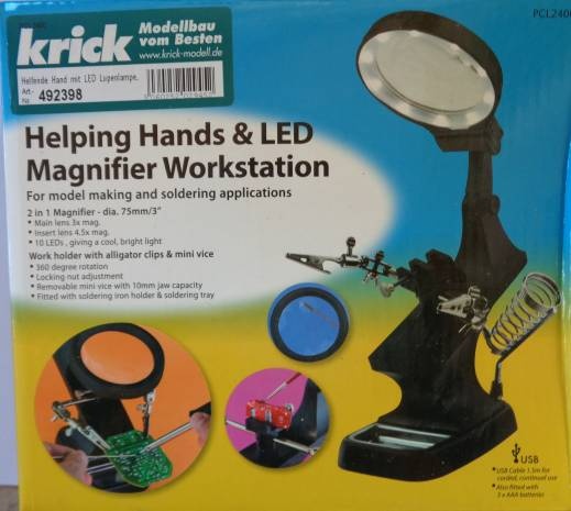 Helfende Hand mit LED Lupenlampe