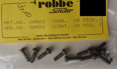 Eisenschraube M 3 x 10, 10 Stück