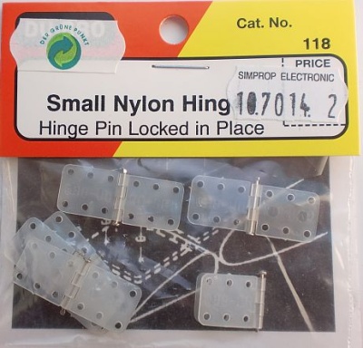 Nylon Scharniere , Breite 11 mm, Länge 28 mm, 6 Stück