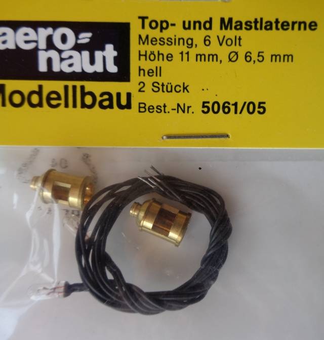 Top- und Mastlaternen 3 V, Ø 6,5mm, Höhe 11 mm, hell, 2 St.