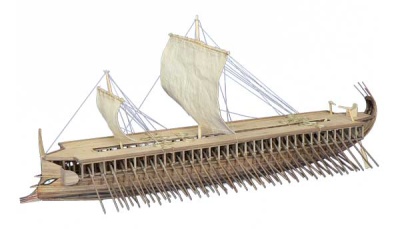 Griechische Trireme Baukasten, Länge 51,5 cm