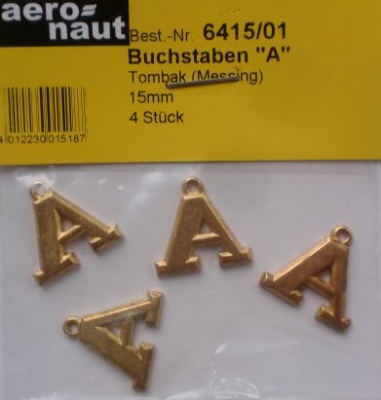 Buchstabe A. 15 mm, 4 Stück