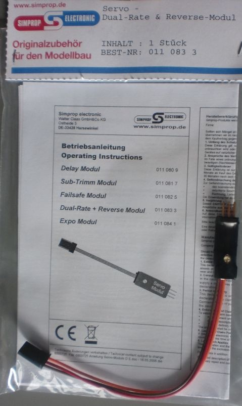 Servo Dual-Rate & Reverse-Modul