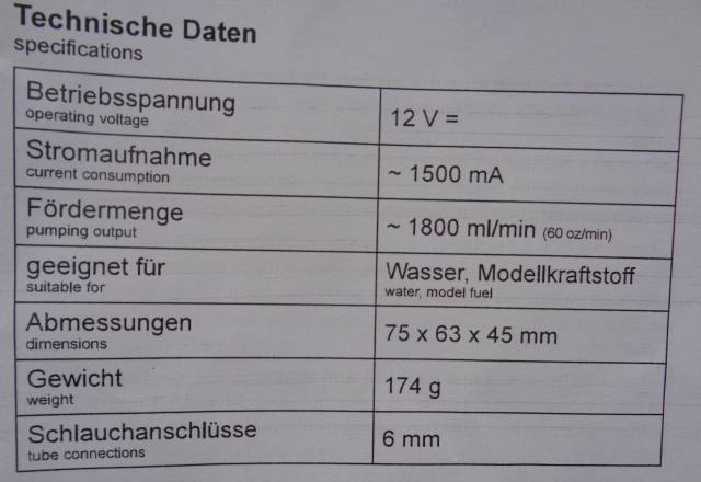 elektrische Zahnradpumpe 12 V zum Pumpen von Wasser und Modellkraftstoff