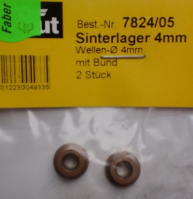 Sinterlager/Bronce mit Bund, 4 mm, 2 Stück- vorr. 1.8.23 -