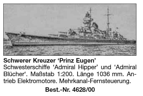 Bauplan PRINZ EUGEN