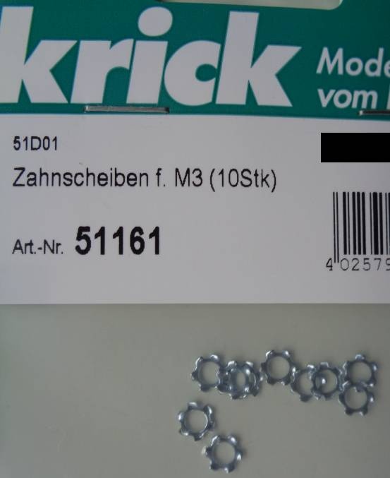 Zahnscheiben f. M3 (10Stk)