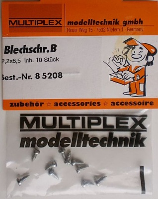 Blechschrauben B 2,2x6,5, 10 Stück